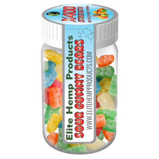 X400 Sour Gummy Bears Jar