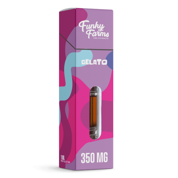 A Funky Farms 350mg vape cartridge, gelato flavor