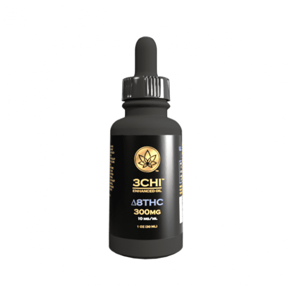 A 30mL bottle of 3chi Delta 8 THC tincture, 300mg strength