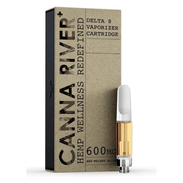 A 600mg Delta 8 THC Canna River cartridge for 510 batteries.