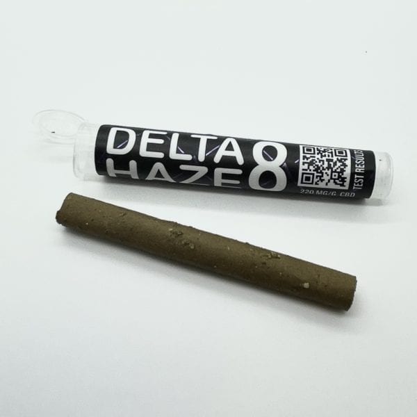 A 3-gram Delta 8 THC blunt, Haze strain.