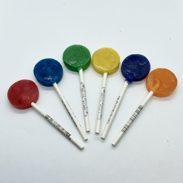 Six CBD infused lollipops.