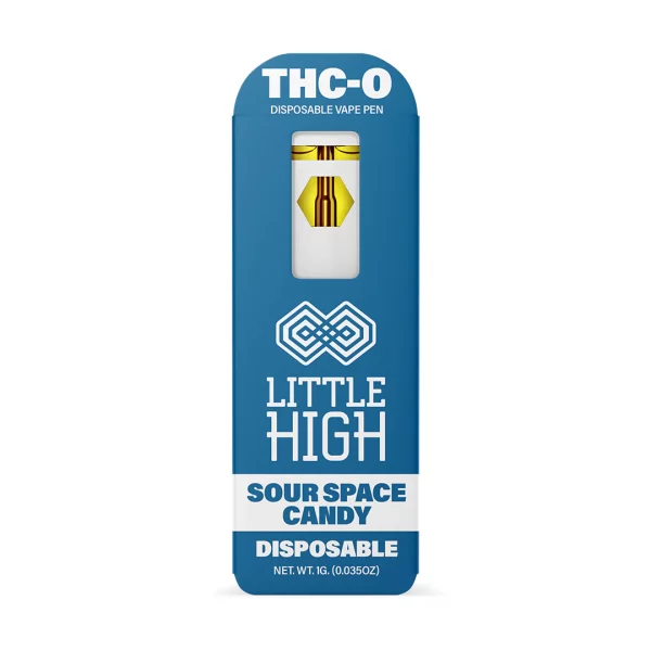 little high thc-o 1g disposable vape - sour space candy