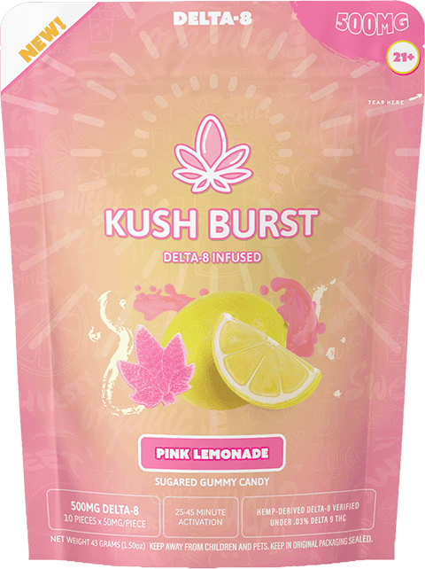 Kush burst delta 8 pink lemonade gummies